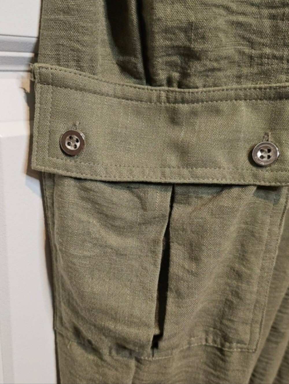 As U Wish Juniors Army Olive Green One Piece Cargo Lounge Jogger Jumpsuit Size M - Picture 7 of 11